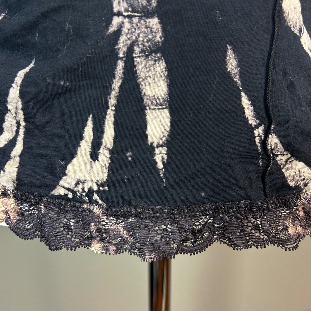 Y2k Whimsigoth Dark Fairy Cami Tank Small Strappy Tie Dye Lace Sunburst Grunge - Picture 6 of 8